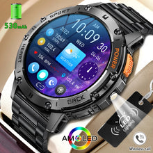 Load image into Gallery viewer, For Android ios New AMOLED Smart Watch Men with Flashlight Sports Waterproof Fitness Tracker Bluetooth Call Smartwatch Man+Box
