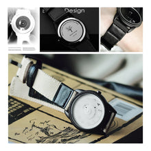 Load image into Gallery viewer, Creative design of fashionable watches for young people, quartz watches without hands, comfortable and beautiful canvas straps