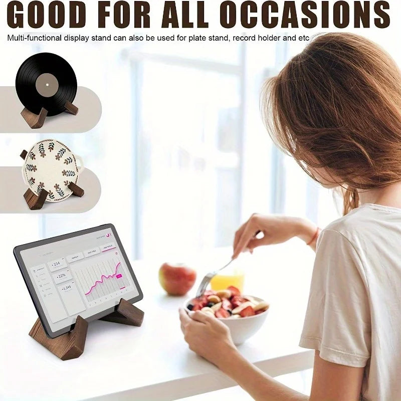 Wooden Kitchen Countertop Recipe Holder Simple Desktop Ornament Cookbook Stand Holder Home Table Decor Book Reading Rest