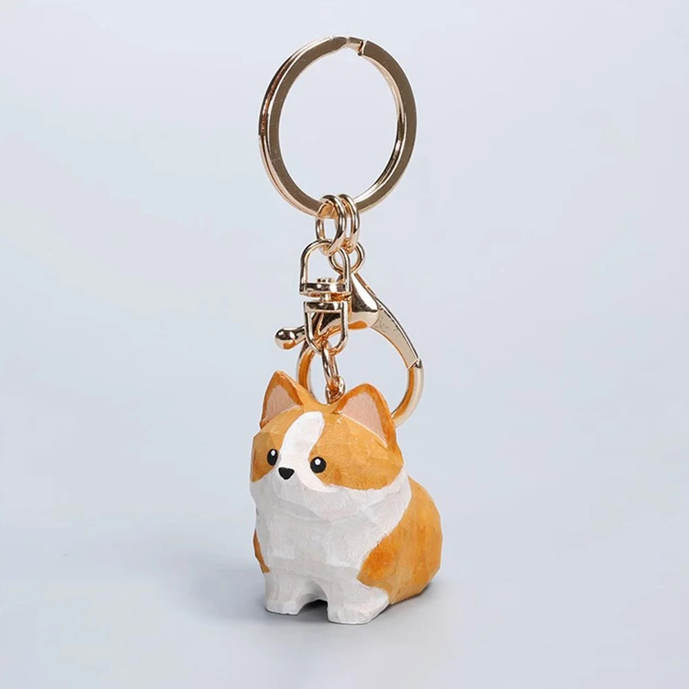Handcrafted wood carving Home decorations decoraciones para el hogar desk accessories room decor Handmade Corgi Statue room