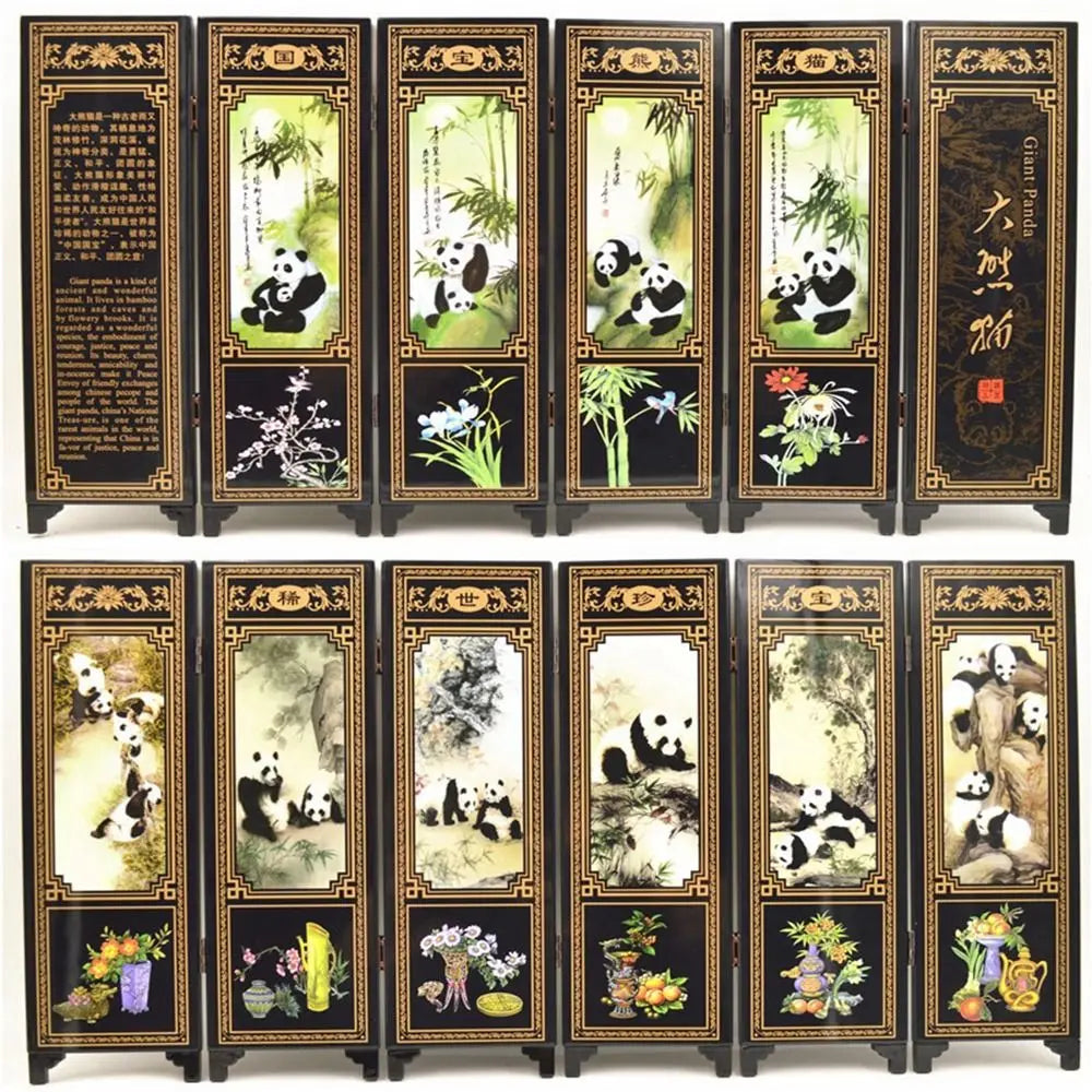 Abroad Gifts Home Decor Tradition Feature Business Gifts Screen Ornaments Antique Lacquerware Room Dividers Chinese Mural