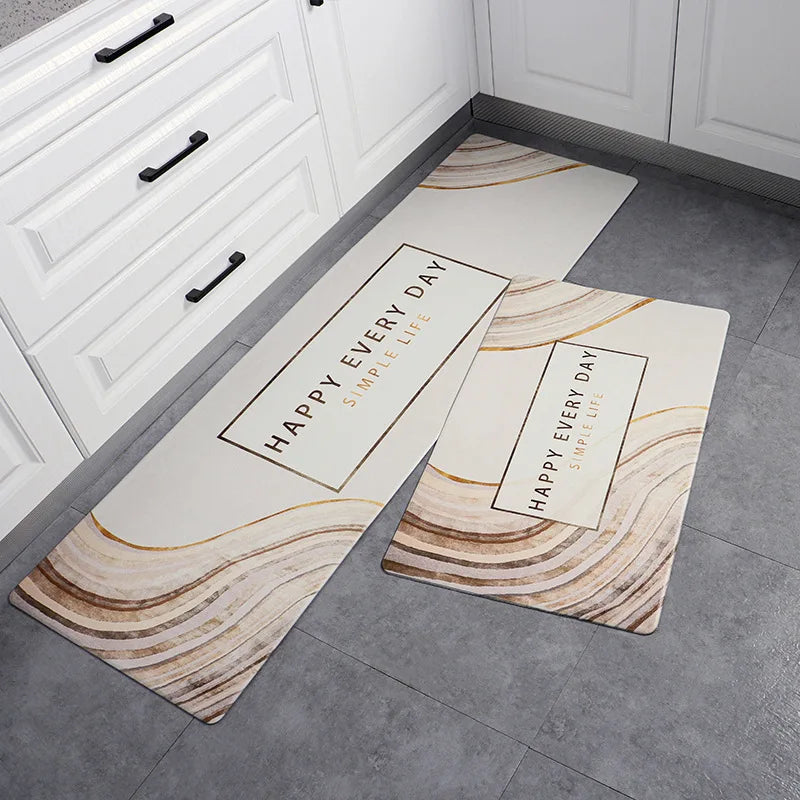 Kitchen Carpet Door Mat Waterproof and Oil-proof PVC Carpet Non-slip Floor Mat Carpets for Living Room