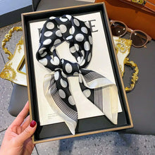 Load image into Gallery viewer, 2025 NEW Hijab Head Girl Luxury Silk Square Plaid Scarf Women Satin Neck Hair Tie Band Soft Work Neckerchife