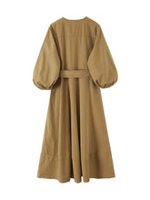 Load image into Gallery viewer, 2025 New Women Fashion  Dress Women Plaid printed Long Dresses With Belt Chic Dresses Women Summer Dress