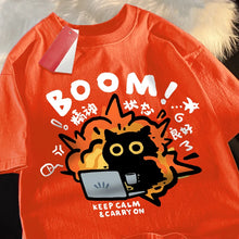 Load image into Gallery viewer, T shirts Good Mental State Pure Cotton Short Sleeved t-shirt For Men Women Summer Tee Clothes Loose Casual Cartoon Oversized Top