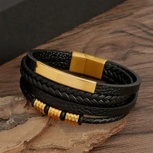Load image into Gallery viewer, Classic Men&#39;s Leather Bracelet New Style Hand-woven Multi-layer Combination Accessory Fashion Man Jewelry Wholesale Dropshipping