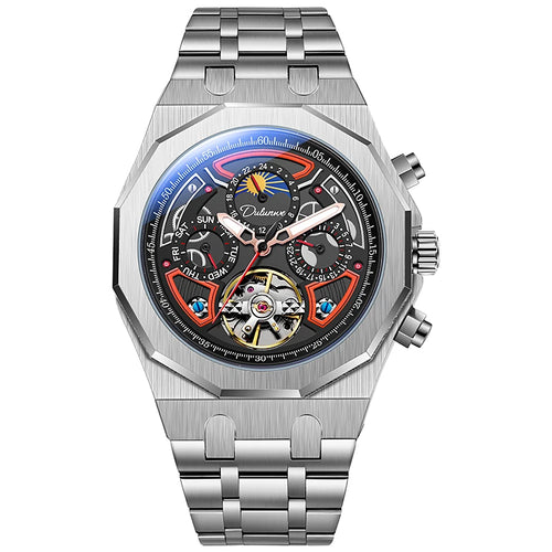 Top Brand Luxury  Automatic Watches Steel Mechanical Watches Tourbillon Watches For Men Super Luminous Watches Waterproof