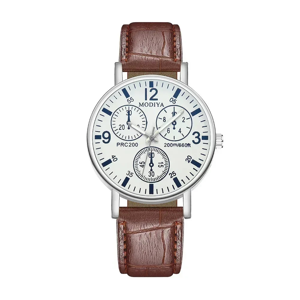 Men Watches Business Wrist Watch Luxury Leather Strap Analog Watches Quartz Wristwatches Clock Men Women Casual Simple Watch