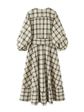 Load image into Gallery viewer, 2025 New Women Fashion  Dress Women Plaid printed Long Dresses With Belt Chic Dresses Women Summer Dress