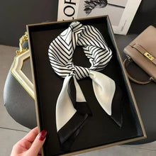 Load image into Gallery viewer, 2025 NEW Hijab Head Girl Luxury Silk Square Plaid Scarf Women Satin Neck Hair Tie Band Soft Work Neckerchife
