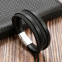 Load image into Gallery viewer, Classic Men&#39;s Leather Bracelet New Style Hand-woven Multi-layer Combination Accessory Fashion Man Jewelry Wholesale Dropshipping
