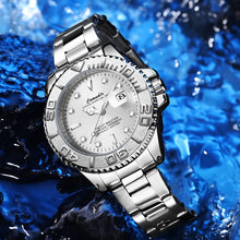 Load image into Gallery viewer, Automatic mechanical watch for men with hollow and waterproof features; with luminous and calendar functions