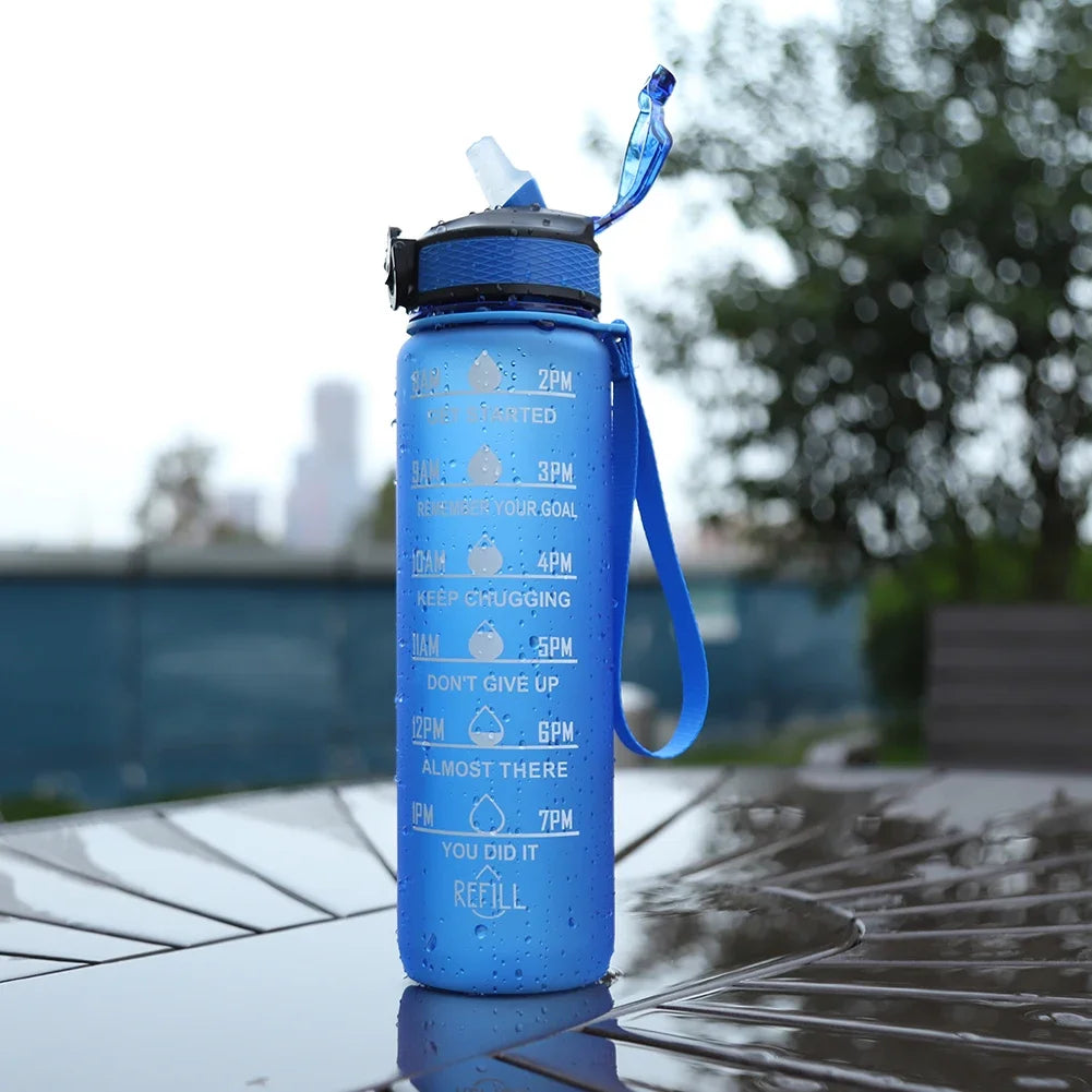 1 Liter Water Bottle Motivational Sport Water Bottle Leakproof Bottles Drinking Outdoor Travel Gym Fitness Jugs for Kitchen Cups