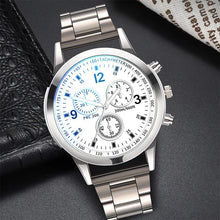 Load image into Gallery viewer, 1/2PCS Men Business Watches Fashion Men&#39;s Steel Band Quartz Watch with Bracelet（Box not Included）