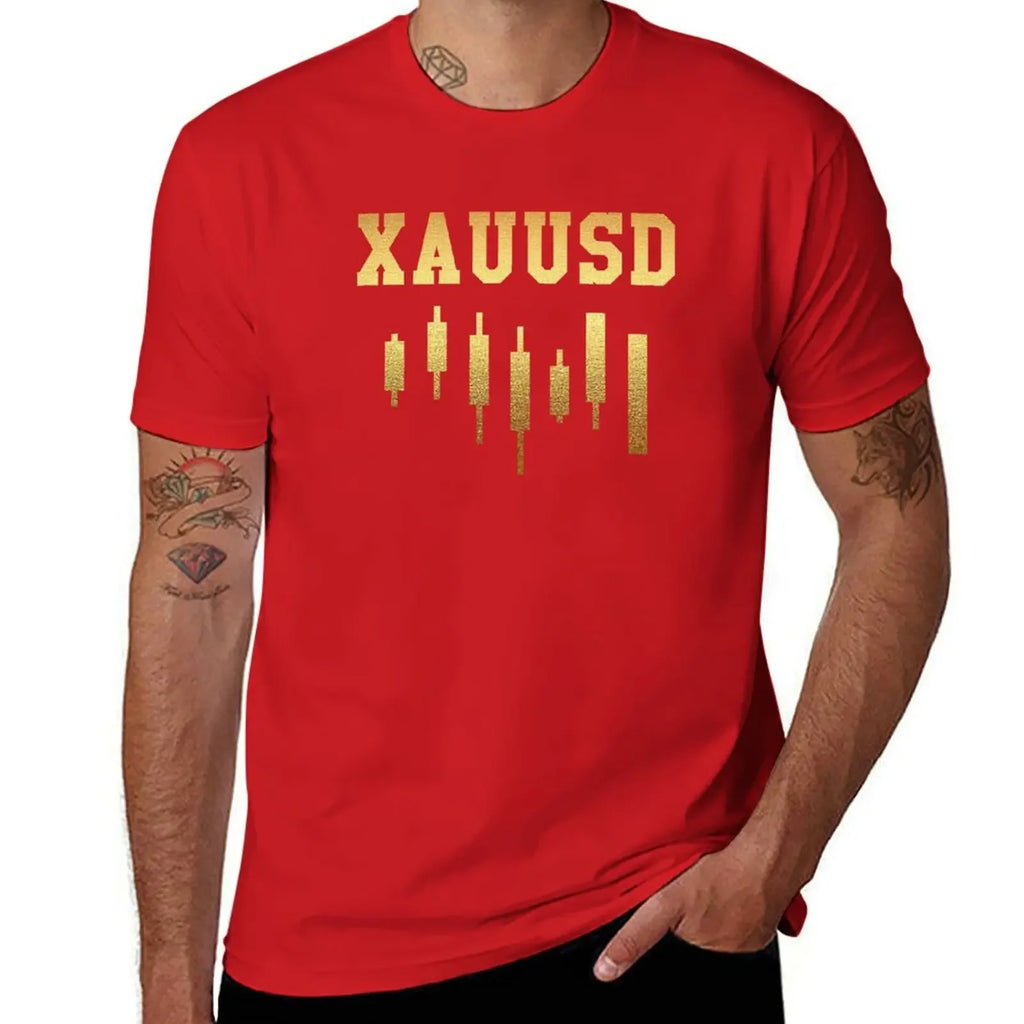 Korean Fashion Funnys Clothes for Men XAUUSD Day Trading Gold Forex s| T-Shirt  Men Clothing Graphic Harajuku Summer tops