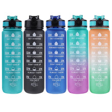 Load image into Gallery viewer, 1 Liter Water Bottle Motivational Sport Water Bottle Leakproof Bottles Drinking Outdoor Travel Gym Fitness Jugs for Kitchen Cups