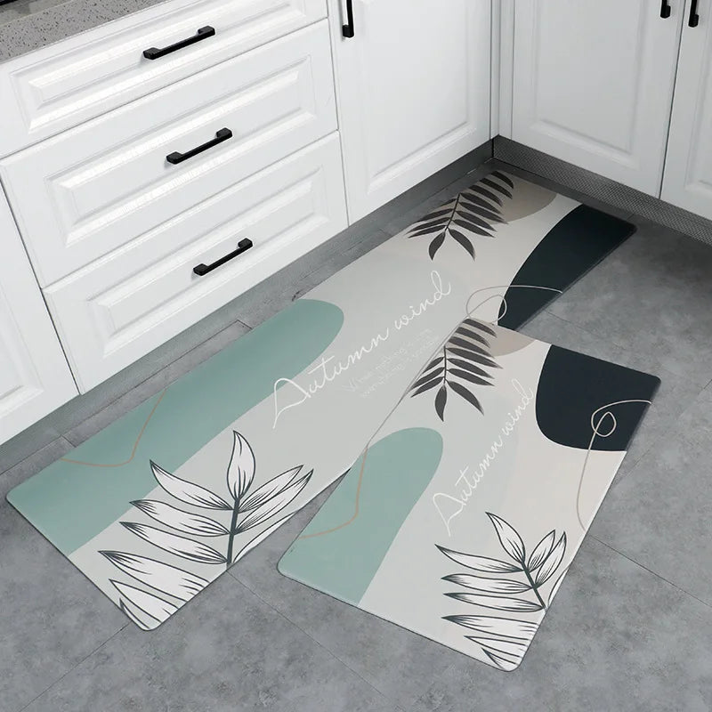 Kitchen Carpet Door Mat Waterproof and Oil-proof PVC Carpet Non-slip Floor Mat Carpets for Living Room