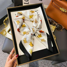 Load image into Gallery viewer, 2025 NEW Hijab Head Girl Luxury Silk Square Plaid Scarf Women Satin Neck Hair Tie Band Soft Work Neckerchife