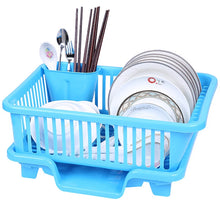 Load image into Gallery viewer, Kitchen Drainage Rack With Drainer Board Countertop Utensils Plates Chopsticks Bowls Spoons Storage Dish Drying Rack