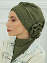Load image into Gallery viewer, Islamic Hat Hijabs For Woman Trendy Flower Headscarf Undercap Bonnet Women Muslim Turban Hat Ladies Head Wrap Bandana Skullcap