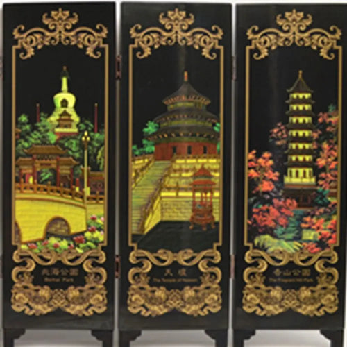 Abroad Gifts Home Decor Tradition Feature Business Gifts Screen Ornaments Antique Lacquerware Room Dividers Chinese Mural