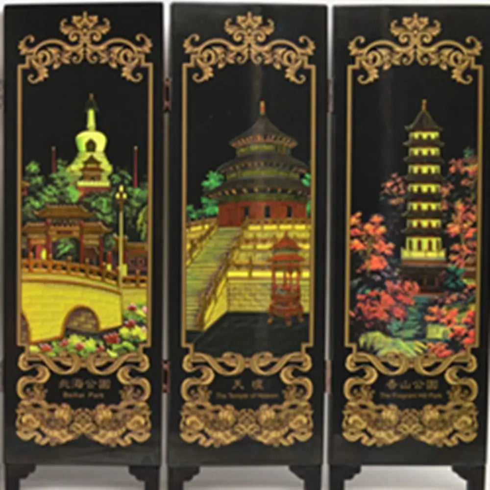 Abroad Gifts Home Decor Tradition Feature Business Gifts Screen Ornaments Antique Lacquerware Room Dividers Chinese Mural