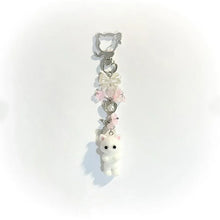 Load image into Gallery viewer, furry kitten keychain handmade y2k women fashion