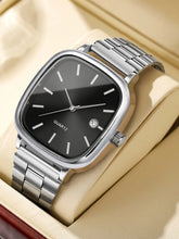 Load image into Gallery viewer, Couple watches for men and women; quartz watches with stainless steel bands and calendar; Christmas gift.