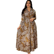 Load image into Gallery viewer, Women&#39;s Fashion  New Sexy Elegant Dress Temperament Digital Printing  Long Shirt Dress Women&#39;s Elegant Commuter Casual Dress