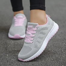 Load image into Gallery viewer, Women Casual Shoes Fashion Breathable Walking Mesh FlatShoesSneakers White Female Footwear