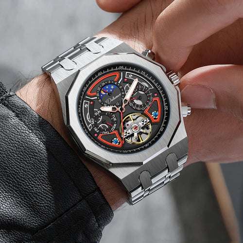 Top Brand Luxury  Automatic Watches Steel Mechanical Watches Tourbillon Watches For Men Super Luminous Watches Waterproof