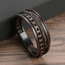 Load image into Gallery viewer, Classic Men&#39;s Leather Bracelet New Style Hand-woven Multi-layer Combination Accessory Fashion Man Jewelry Wholesale Dropshipping