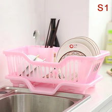 Load image into Gallery viewer, Kitchen Drainage Rack With Drainer Board Countertop Utensils Plates Chopsticks Bowls Spoons Storage Dish Drying Rack