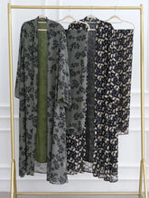 Load image into Gallery viewer, Muslim Women Dubai Abaya luxury Double layered chiffon Print Hijab Dress Kaftan Ramadan Robe Femme Islam african dresses Kebaya