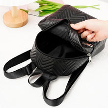 Load image into Gallery viewer, Mini Chevron Functional Women Fashion Quilted Backpack