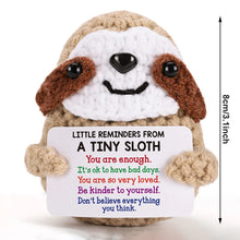 Load image into Gallery viewer, Inspirational Birthday Gifts for Women, Small Reminders of Emotional Support and Positivity, Shark, Penguin, Duck, Fun and Cute Knitted Sloth, Suitable for Her, Him, College Friends, Colleagues, Christmas Stocking Stuffers