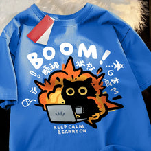 Load image into Gallery viewer, T shirts Good Mental State Pure Cotton Short Sleeved t-shirt For Men Women Summer Tee Clothes Loose Casual Cartoon Oversized Top