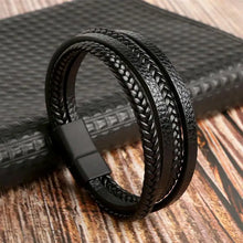 Load image into Gallery viewer, Classic Men&#39;s Leather Bracelet New Style Hand-woven Multi-layer Combination Accessory Fashion Man Jewelry Wholesale Dropshipping