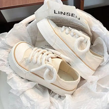 Load image into Gallery viewer, Woman Footwear Round Toe High On Platform Pink Shoes For Women Canvas Black Cute Summer 2025 Daily Routine Spring Ladies Shoes