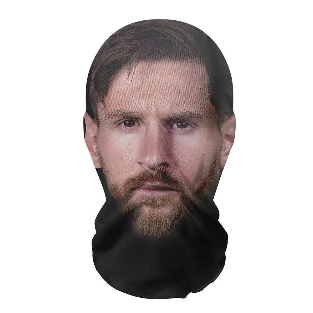 Practical Seamless Face Mask Funny Celebrity Face 3D Mask Sunscreen Ice Silk Head Mask Motorcycle Riding Full Face Wind Cap