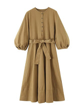 Load image into Gallery viewer, 2025 New Women Fashion  Dress Women Plaid printed Long Dresses With Belt Chic Dresses Women Summer Dress