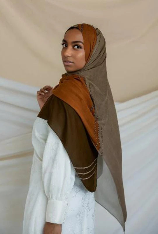 1Pcs Fashion Watercolor Print Hijab Islam Ramadan Women Bohemian Soft Muslim Hijabs Foulard Femme Shawl Wrap Scarf Headscarf