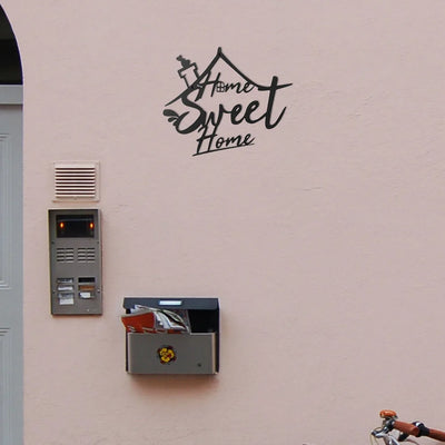 Home Sweet Home Metal Wall Decor Sign Aesthetic Bedroom Room Door Decoration Modern Hangings Plate Decorative Items