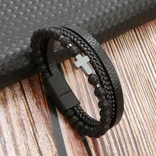 Load image into Gallery viewer, Classic Men&#39;s Leather Bracelet New Style Hand-woven Multi-layer Combination Accessory Fashion Man Jewelry Wholesale Dropshipping
