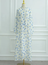 Load image into Gallery viewer, Muslim Women Dubai Abaya luxury Double layered chiffon Print Hijab Dress Kaftan Ramadan Robe Femme Islam african dresses Kebaya