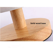 Load image into Gallery viewer, Indoor accessories wooden bedside lamp with gray linen lampshade living room coffee table decoration lamp ﻿