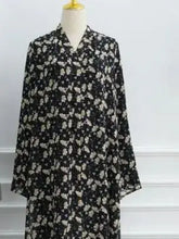 Load image into Gallery viewer, Muslim Women Dubai Abaya luxury Double layered chiffon Print Hijab Dress Kaftan Ramadan Robe Femme Islam african dresses Kebaya