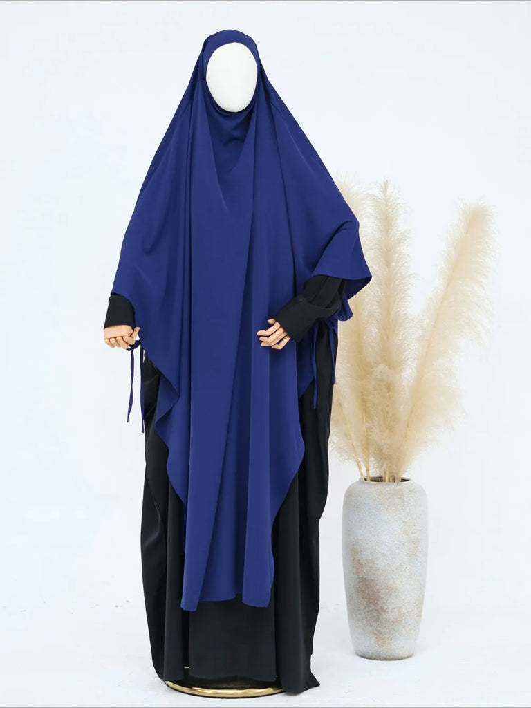 Eid Muslim Women Khimar Hijab Islamic Dubai Solid Color Scarves Turban Arab Ladies Praying Headdress Ramadan Long Headscarf 2025