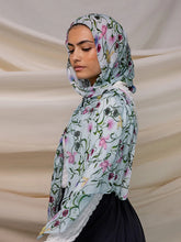 Load image into Gallery viewer, Ramadan Hijab for Women Bohemian Floral Print Shawl Watercolor Soft Muslim Hijabs Lightweight Wrap Scarf Headscarf Summer Beach