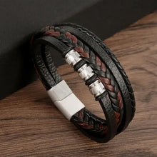 Load image into Gallery viewer, Classic Men&#39;s Leather Bracelet New Style Hand-woven Multi-layer Combination Accessory Fashion Man Jewelry Wholesale Dropshipping